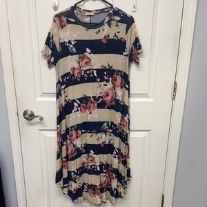 Flamingo Urban Floral Midi Dress